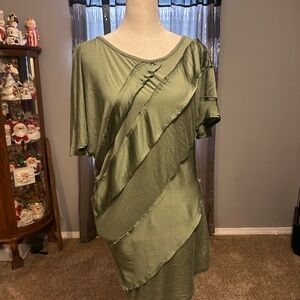 Daytrip Sage Green Layered Women's Blouse